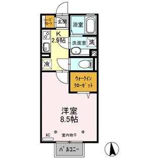 コ・クリエA【1階】の間取り