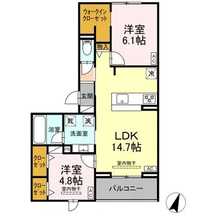 ル・グランさくら【2階】の間取り