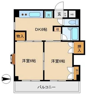 エムエスハイム【4階】の間取り