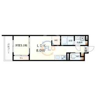 S-MOVE大阪鶴見【4階】の間取り