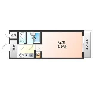 メゾン アイーシャ 角部屋 ↓ ビデオ参照【8階】の間取り