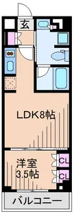 ラティエラ武蔵小杉【6階】の間取り