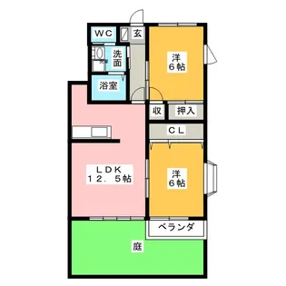 ハイステージ パティオ【1階】の間取り