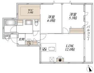 ヘーベルメゾン東小松川【2階】の間取り