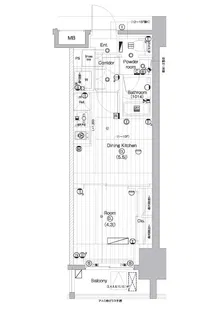 PREMIUM CUBE 亀戸【6階】の間取り