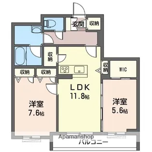 プライムアヴェニュー【2階】の間取り