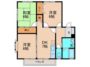 コーポ大谷10【1階】の間取り