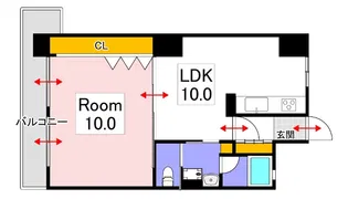 クリスタルハイツ【4階】の間取り