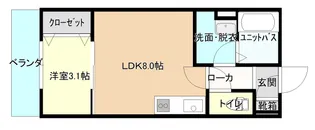 ルアル大門【2階】の間取り