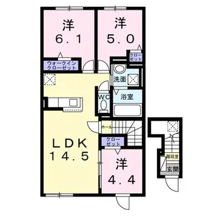 テテマール西町【2階】の間取り