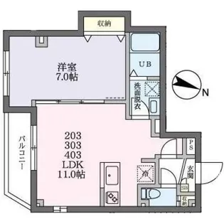 グランティスタ【3階】の間取り