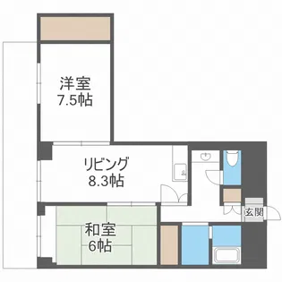 しんかわコーポ裏参道【5階】の間取り