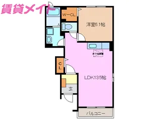 フィオーレ I【1階】の間取り