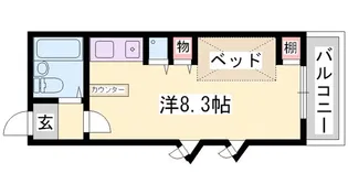 グランハイム東辻井【2階】の間取り