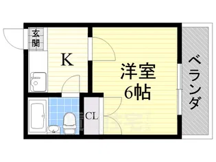 RIGEL御陵前【5階】の間取り
