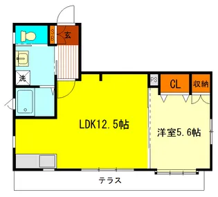 シルク ヴェール【1階】の間取り