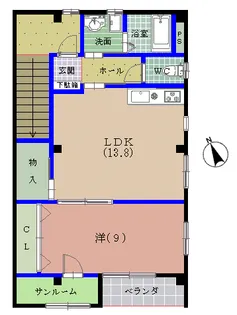 福井県福井市西方1【マンション】の間取り