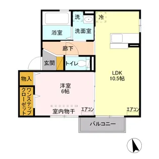 D-ROOM コートヤード KOBUS I 201【2階】の間取り