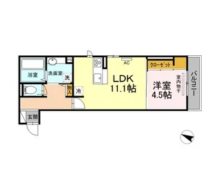 プランドール城東【2階】の間取り