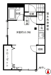 中野坂上アパートメント【2階】の間取り