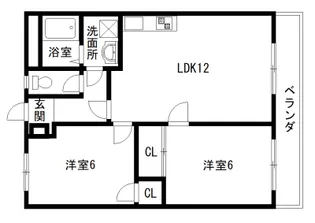 グリーンヒルズカミオ【1階】の間取り