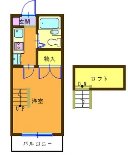 ロジュマン駒形II【1階】の間取り