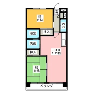 グロリアス犬飼【1階】の間取り