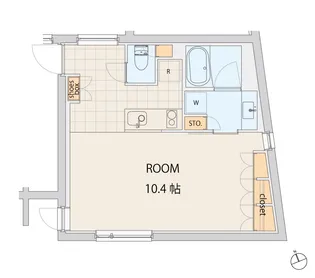 エスセナーリオ若松町【3階】の間取り
