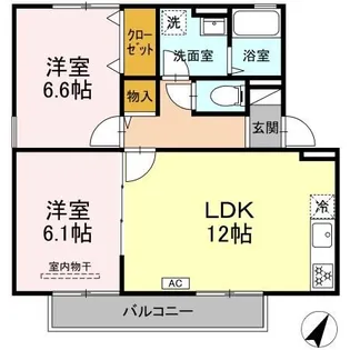 セジュールナガイ【2階】の間取り