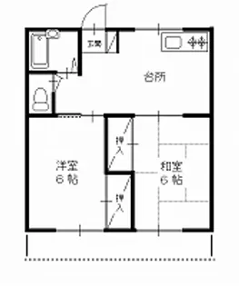 ひかりハイツ【1階】の間取り