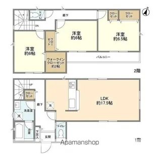 埼玉県新座市新堀1【一戸建】の間取り