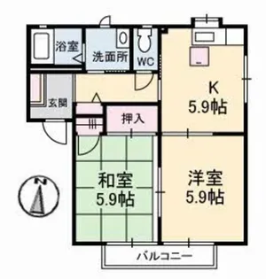 2Kの間取り画像