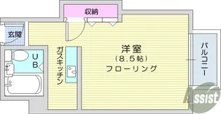 仙台錦町ハルヤマテラス【7階】の間取り