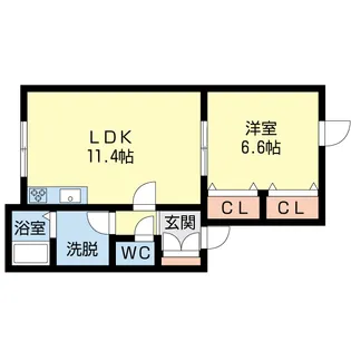 コーポオアシス【1階】の間取り
