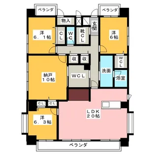 大幸マンション【2階】の間取り
