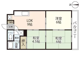 カーサ蟹原【4階】の間取り
