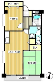 森田マンション【1階】の間取り
