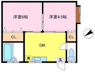 三洋ハイツ【2階】の間取り