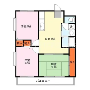 カーサ山野【3階】の間取り