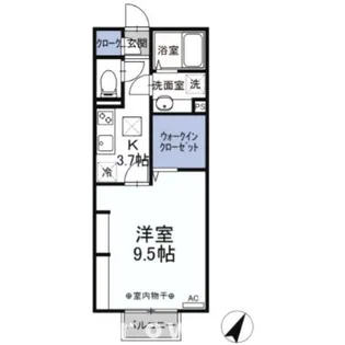 群馬県高崎市八千代町3【アパート】の間取り
