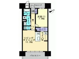 アルファステイツ大学病院通り【4階】の間取り
