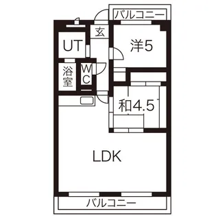 ウィズユー苅安賀【2階】の間取り