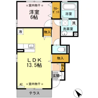 ラメール【1階】の間取り