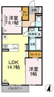 ホームバリー湯野【3階】の間取り