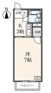 コーポドリームキャッスル【2階】の間取り