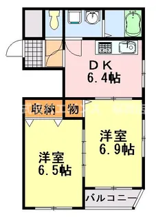 アートビルズ六番館【4階】の間取り