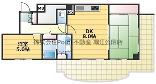大阪府大阪市北区山崎町【マンション】の間取り