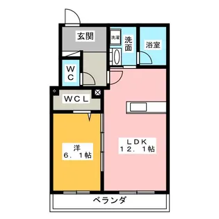 クレスト新瑞橋【2階】の間取り