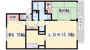 サニーガーデン須磨【2階】の間取り