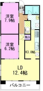 三向ハイツ元今泉【11階】の間取り